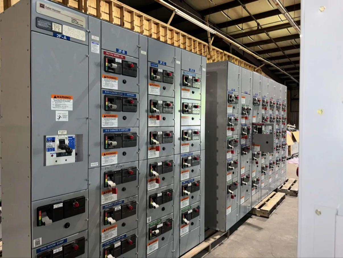 Motor control center starter buckets in a vertical section — Springfield, MA