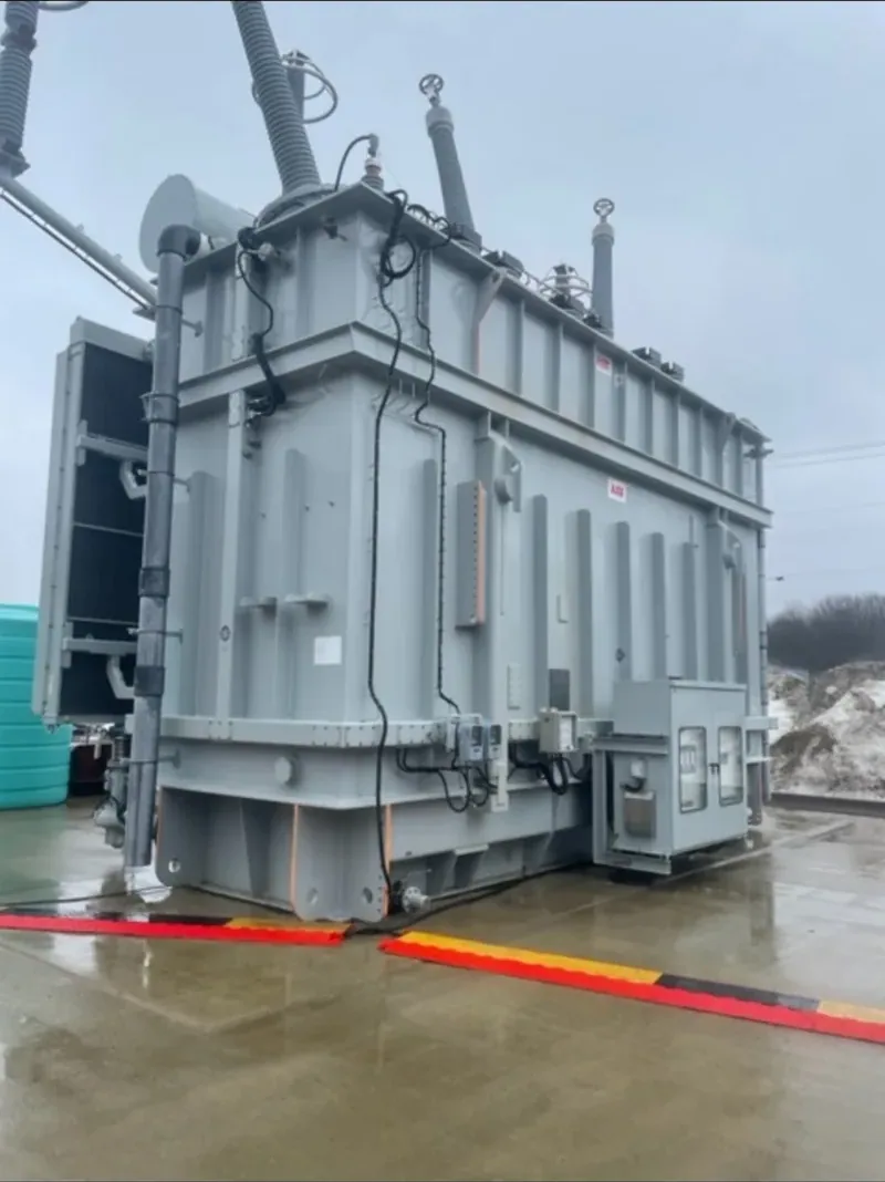 Large oil-filled power transformer inside a plant — Danbury, CT